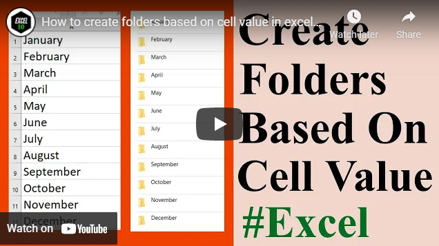 How to create multiple folders on your PC at once based on cell values in Excel